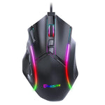 MKESPN X15 フルスピード 12800DPI 12ボタンマクロ定義 RGB 有線マウス、x15