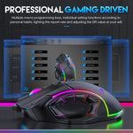 MKESPN X15 フルスピード 12800DPI 12ボタンマクロ定義 RGB 有線マウス、x15