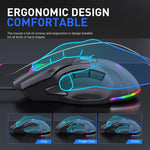 MKESPN X10 9ボタン RGB 有線フルスピードマクロ定義ゲーミングマウス、フルスピードマクロ定義