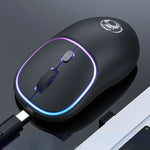 iMICE W-618 充電式 4ボタン 1600 DPI 2.4GHz 静音ワイヤレスマウス コンピュータPCノートパソコン用、W-618 2.4GHz
