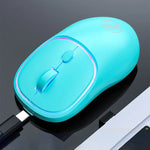 iMICE W-618 充電式 4ボタン 1600 DPI 2.4GHz Bluetooth 静音ワイヤレスマウス コンピュータPCノートパソコン用、W-618 2.4GHz & Bluetooth