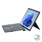 Microsoft Surface Pro 8 タブレット用 カラフルバックライトBluetoothキーボード レザーケース ペンスロット付き、Microsoft Surface Pro 8 用