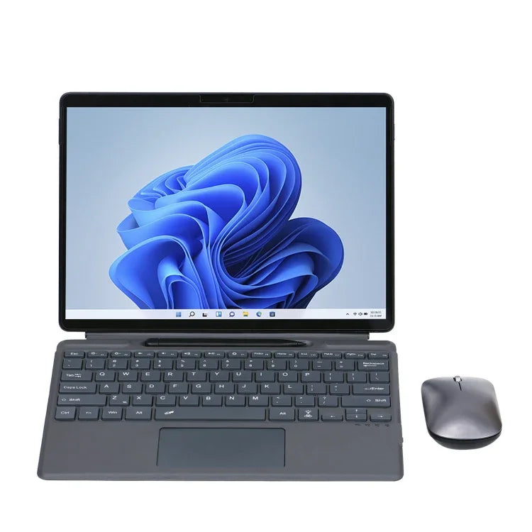Microsoft Surface Pro 8 タブレット用 カラフルバックライトBluetoothキーボード レザーケース ペンスロット付き、Microsoft Surface Pro 8 用