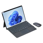 Microsoft Surface Pro 8 タブレット用 カラフルバックライトBluetoothキーボード レザーケース ペンスロット付き、Microsoft Surface Pro 8 用