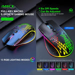 iMICE T97 ゲーミングマウス RGB LEDライト USB 7ボタン 7200 DPI 有線ゲーミングマウス