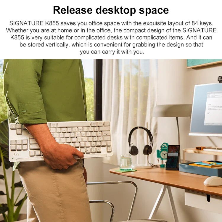 Logitech K855 ワイヤレス Bluetooth デュアルモード 静音メカニカルキーボード