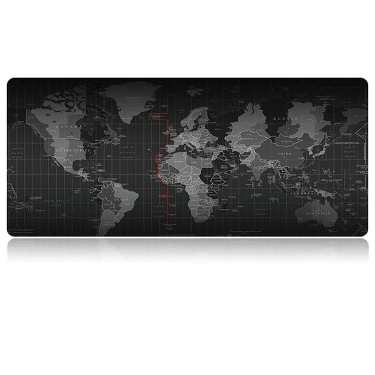 拡張大型滑り止めワールドマップ柄 ソフトラバー滑らかクロス表面 ゲーム用マウスパッド キーボードマット、サイズ: 80 x 30cm