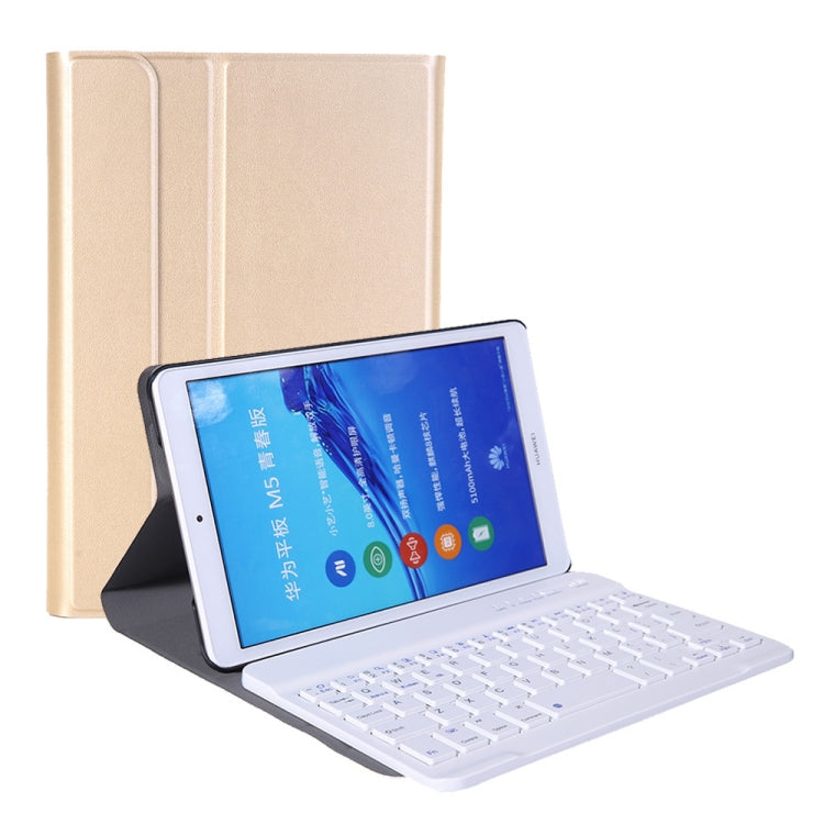 A0M5 着脱式Bluetoothキーボード＋超薄型横開きレザータブレットケース Huawei MediaPad M5 & Honor Tab 5 8インチ用 ホルダー付き