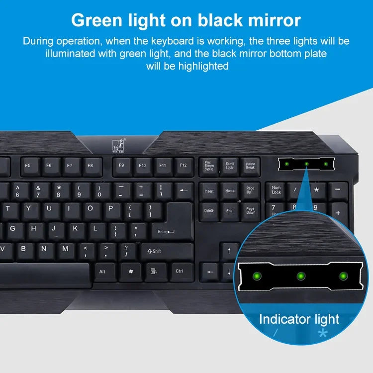 ZGB Q19 有線 USB コンピューターゲーミングキーボード、Q19