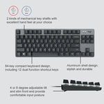 Logitech K835 ミニメカニカル有線キーボード、グリーン軸、グリーン軸