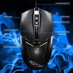 Chasing Leopard 179 USB 1600DPI 3段階調整可能有線光学ゲーミングマウス、長さ：1.3m、179