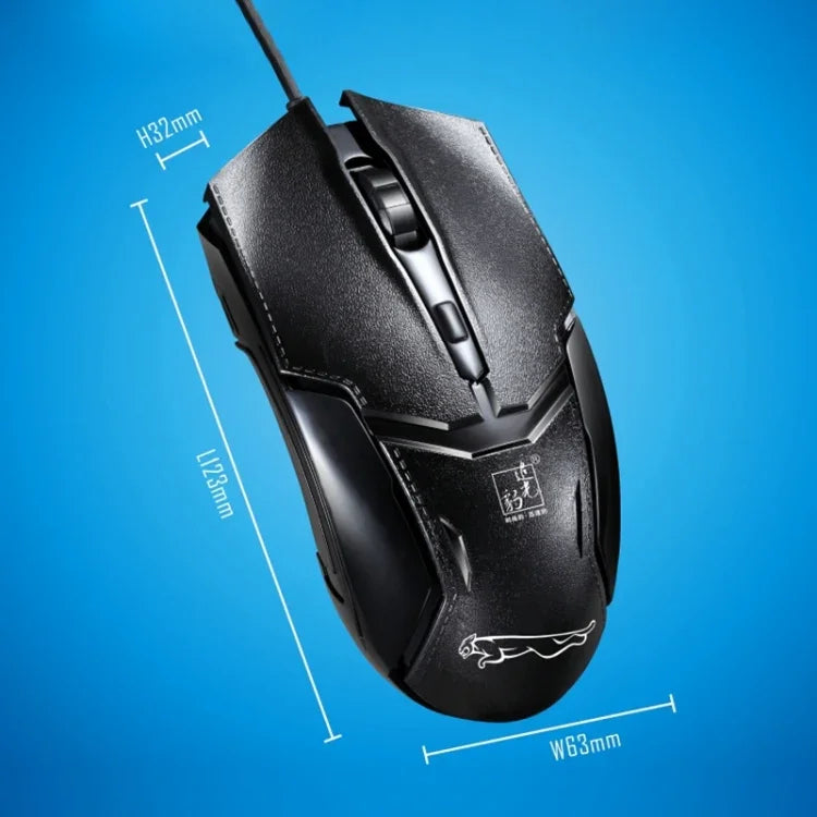 Chasing Leopard 179 USB 1600DPI 3段階調整可能有線光学ゲーミングマウス、長さ：1.3m、179