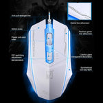 Chasing Leopard 199 USB 1600DPI 3段階調整可能 LEDバックライト有線光学ゲーミングマウス、長さ：1.3m、199ブラック、199