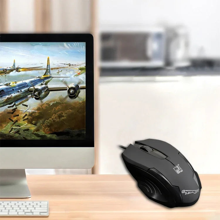 Chasing Leopard 512G USB フロスト加工有線光学ゲーミングマウス、長さ：1.3m、512G