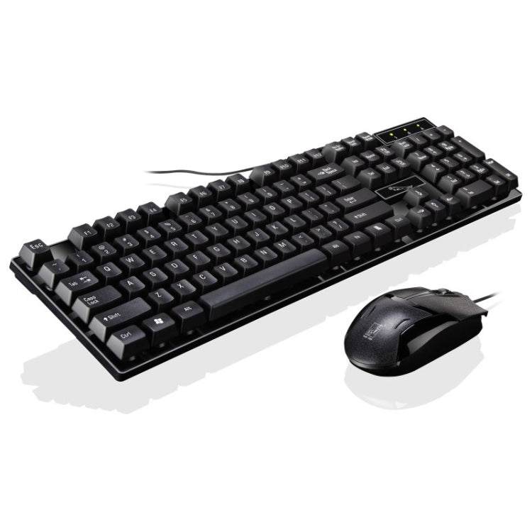 Chasing Leopard Q17 104キー USB有線サスペンションゲーミングオフィスキーボード＋有線対称マウスセット、キーボードケーブル長：1.4m、マウスケーブル長：1.3m、Q17ブラック、Q17ホワイト