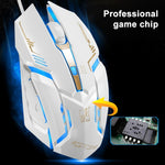 Chasing Leopard V17 USB 2400DPI 4段階調整可能ラインパターン有線光学ゲーミングマウス LEDブリージングライト付き、長さ：1.45m、V17、V17ジェットブラック