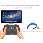 VIBOTON i8 Plus アップデート版 2.4GHz QWERT ミニ ワイヤレスキーボード タッチパッド付き TVボックス、Mi Box、コンピューター、タブレット、ノートパソコン、プロジェクター対応（ブラック）、ワイヤレスキーボード