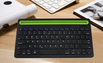 B908 超薄型 78キー Bluetooth ワイヤレスキーボード 凹型スマホホルダー付き