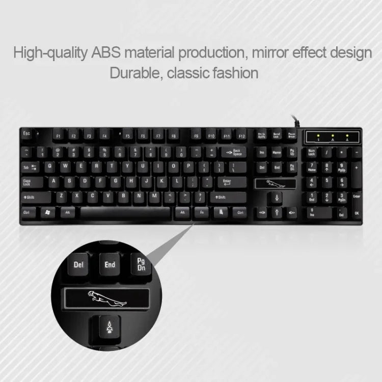 ZGB Q17 104キー USB 有線 サスペンションゲーミングオフィスキーボード ノートパソコン PC用
