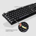 ZGB Q17 104キー USB 有線 サスペンションゲーミングオフィスキーボード ノートパソコン PC用