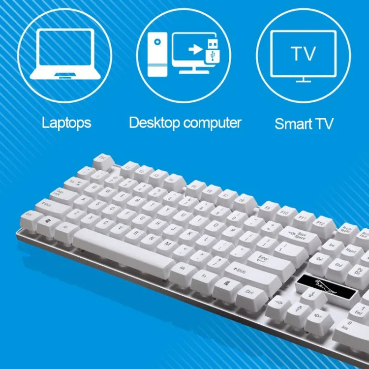 ZGB Q17 104キー USB 有線 サスペンションゲーミングオフィスキーボード ノートパソコン PC用