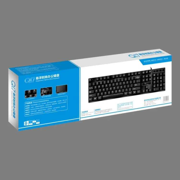 ZGB Q17 104キー USB 有線 サスペンションゲーミングオフィスキーボード ノートパソコン PC用