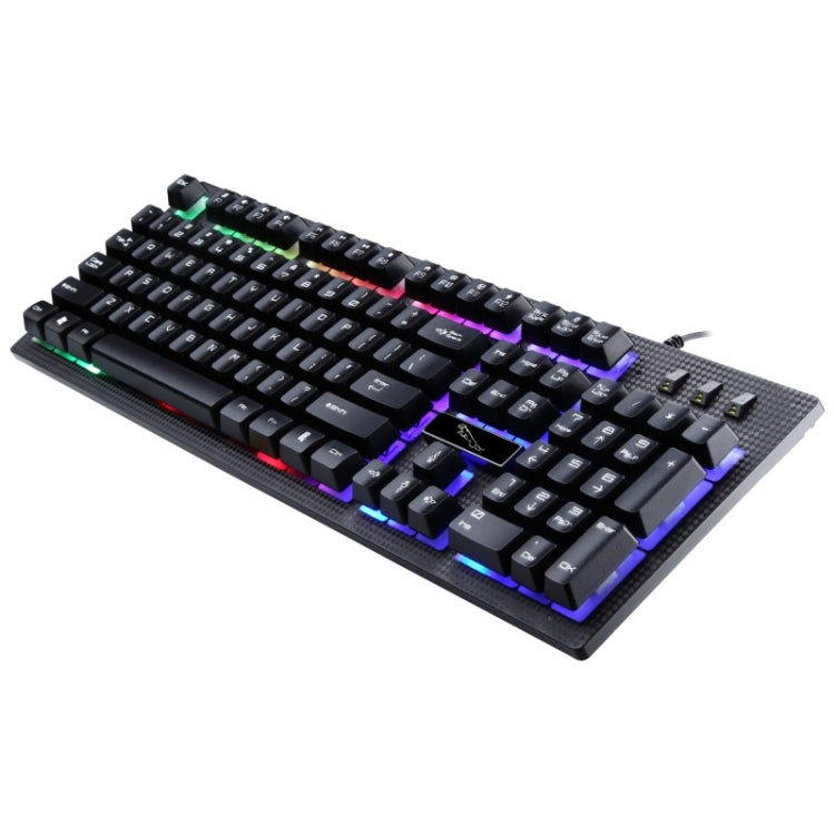 ZGB G20 1600 DPI プロフェッショナル有線 発光メカニカルフィールサスペンションキーボード + 光学マウスキット ノートパソコン PC用