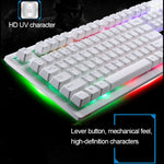 ZGB G20 1600 DPI プロフェッショナル有線 発光メカニカルフィールサスペンションキーボード + 光学マウスキット ノートパソコン PC用