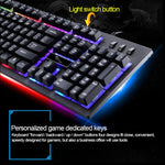 ZGB G20 1600 DPI プロフェッショナル有線 発光メカニカルフィールサスペンションキーボード + 光学マウスキット ノートパソコン PC用