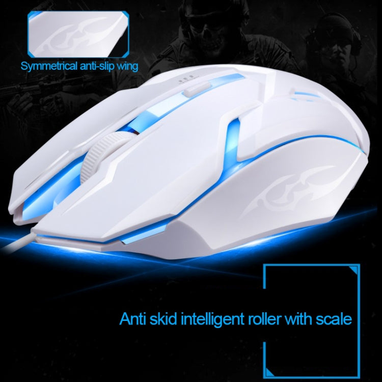 ZGB G20 1600 DPI プロフェッショナル有線 発光メカニカルフィールサスペンションキーボード + 光学マウスキット ノートパソコン PC用
