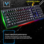 ZGB G20 1600 DPI プロフェッショナル有線 発光メカニカルフィールサスペンションキーボード + 光学マウスキット ノートパソコン PC用