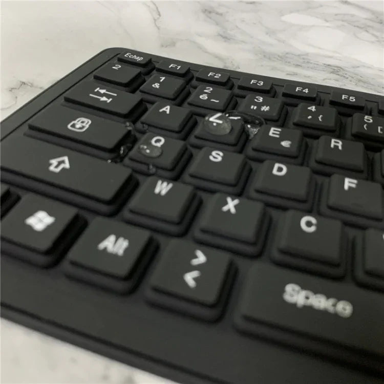 103キー フレンチ USB 有線 シリコン防水キーボード デスクトップ ノートパソコン用、ケーブル長：1.5m