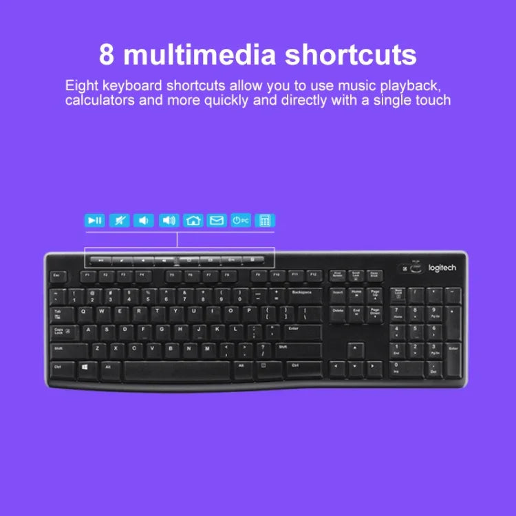 Logitech MK270 2.4GHz ワイヤレスキーボード + マウスセット