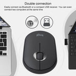 Logitech Pebble コブルストーン形状 薄型 3キー 1000DPI 静音ワイヤレス Bluetooth 光学マウス ワイヤレス範囲: 10m