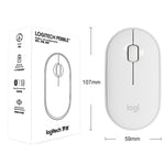 Logitech Pebble コブルストーン形状 薄型 3キー 1000DPI 静音ワイヤレス Bluetooth 光学マウス ワイヤレス範囲: 10m