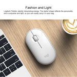 Logitech Pebble コブルストーン形状 薄型 3キー 1000DPI 静音ワイヤレス Bluetooth 光学マウス ワイヤレス範囲: 10m