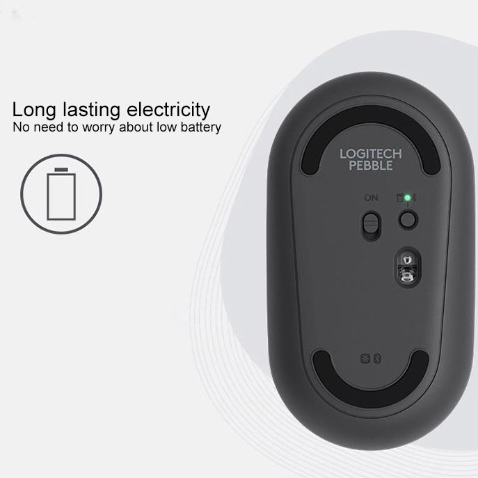 Logitech Pebble コブルストーン形状 薄型 3キー 1000DPI 静音ワイヤレス Bluetooth 光学マウス ワイヤレス範囲: 10m