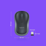 Logitech M186 ワイヤレスマウス オフィス省電力 USB ノートパソコン デスクトップコンピューター ユニバーサル