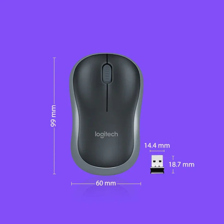 Logitech M186 ワイヤレスマウス オフィス省電力 USB ノートパソコン デスクトップコンピューター ユニバーサル