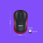 Logitech M186 ワイヤレスマウス オフィス省電力 USB ノートパソコン デスクトップコンピューター ユニバーサル