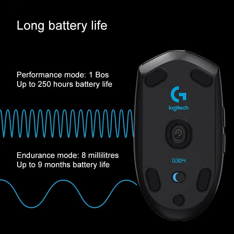 Logitech G304 LIGHTSPEED 12000 DPI 6プログラム可能ボタン HEROセンサー ワイヤレスゲーミングマウス