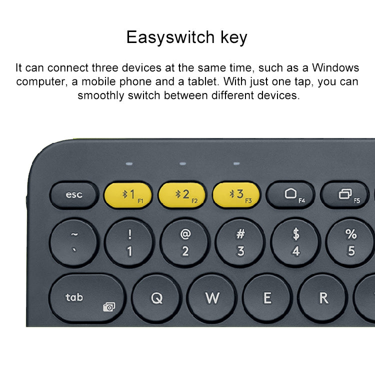 Logitech K380 ポータブルマルチデバイスワイヤレスBluetoothキーボード、K380