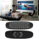 C120 バックライト エアマウス 2.4GHz ワイヤレスキーボード 3Dジャイロセンサー Androidリモコン PC、Android TVボックス/スマートTV、ゲーム機対応 ホワイトバックライトキーボード