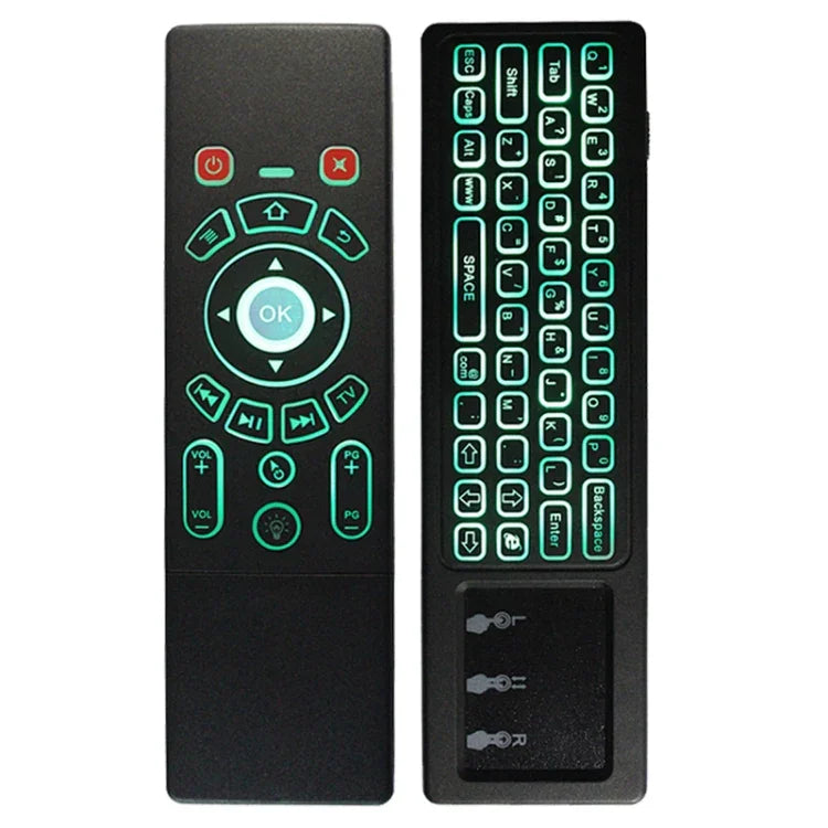 T6 カラフルライトバージョン エアマウス 2.4GHz ワイヤレスキーボード リモコン タッチパッド＆IR学習機能付き PC、Android TVボックス/スマートTV、マルチメディア機器対応, T6