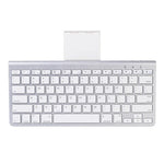MC Saite 460BT 78キー 超薄型ミニワイヤレスBluetoothキーボード、内蔵ホルダー付き、Android / iOS / Windows対応（シルバー）