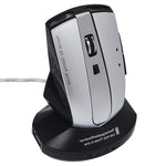 MZ-011 2.4GHz 1600DPIワイヤレス充電式光学マウスHUB機能付き、ブラック、ブラックシルバー、ホワイト＋ロイヤルブルー、パールホワイト、ブルー、シルバー