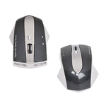 MZ-011 2.4GHz 1600DPIワイヤレス充電式光学マウスHUB機能付き、ブラック、ブラックシルバー、ホワイト＋ロイヤルブルー、パールホワイト、ブルー、シルバー