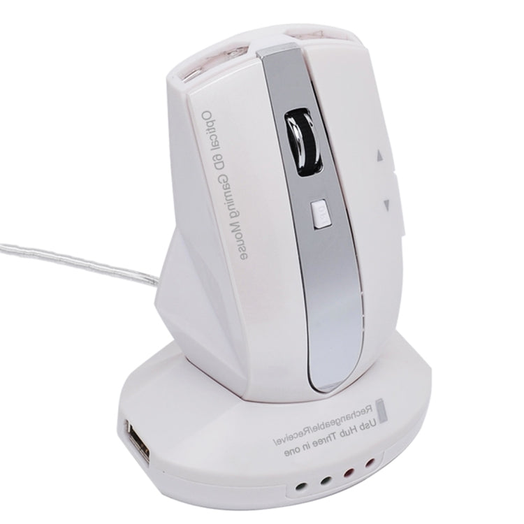 MZ-011 2.4GHz 1600DPIワイヤレス充電式光学マウスHUB機能付き、ブラック、ブラックシルバー、ホワイト＋ロイヤルブルー、パールホワイト、ブルー、シルバー