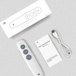 Doosl DSIT007 2.4GHz 充電式パワーポイントプレゼンテーションワイヤレスクリッカーリモコンペン コントロール距離: 10m(ホワイト), DSIT007