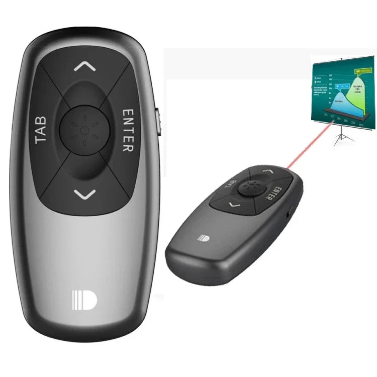 Doosl DSIT011 2.4GHz ミニ充電式パワーポイントプレゼンテーションリモコン コントロール距離: 100m(ブラック)